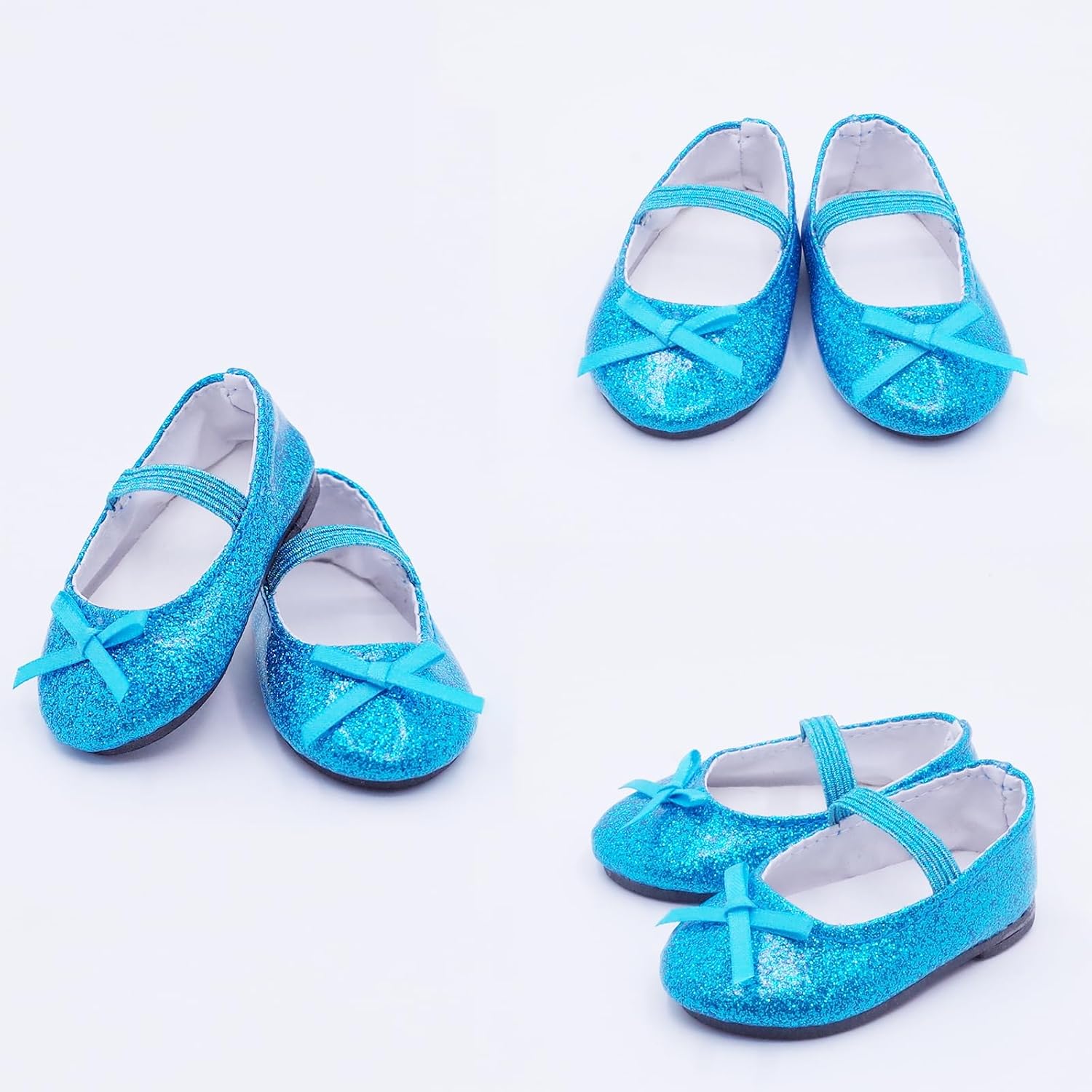 Etistta 7 Pairs of Glitter Doll Shoes Fits for 18 inch Doll Shoes American Dolls Sparkle Accessories - Image 5