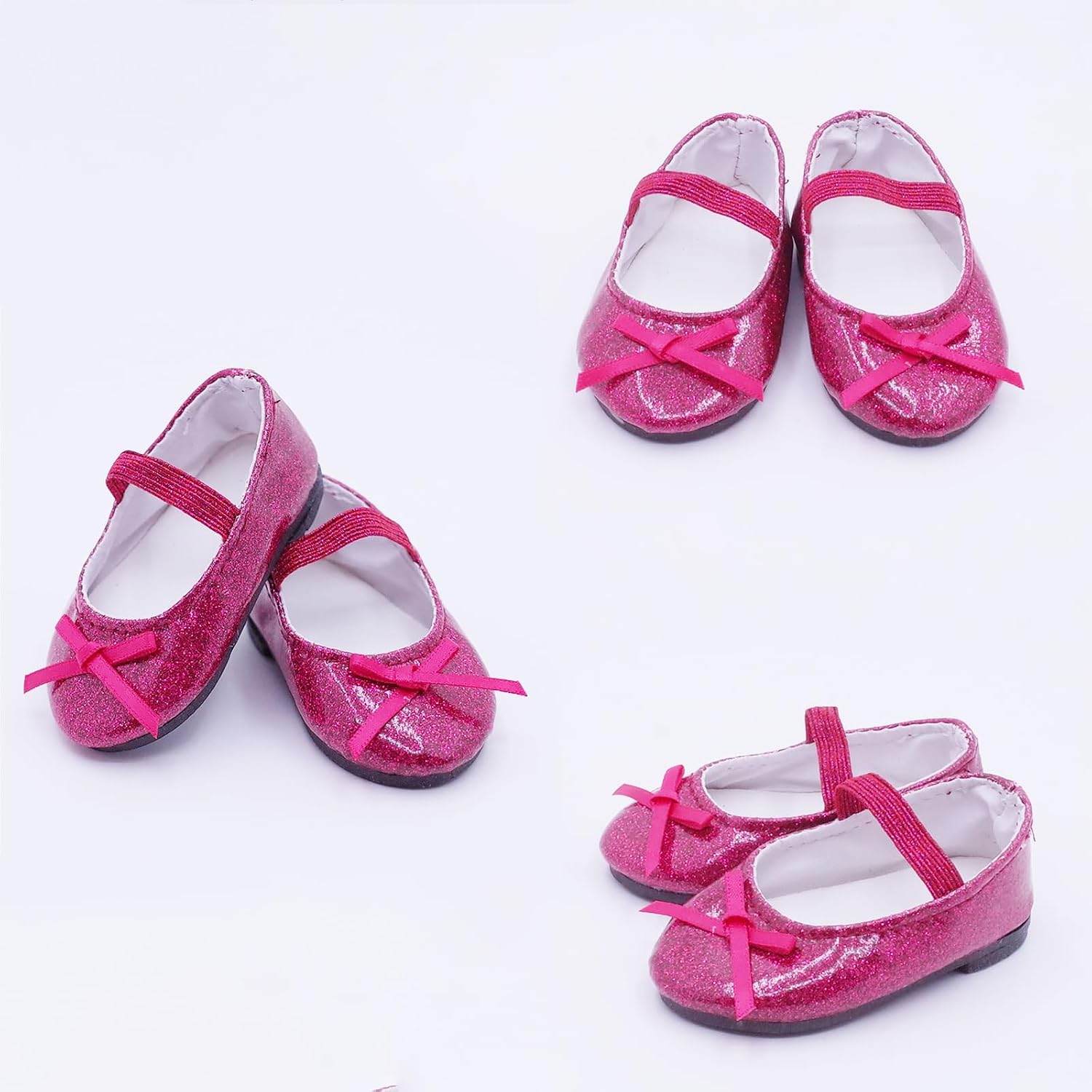 Etistta 7 Pairs of Glitter Doll Shoes Fits for 18 inch Doll Shoes American Dolls Sparkle Accessories - Image 6