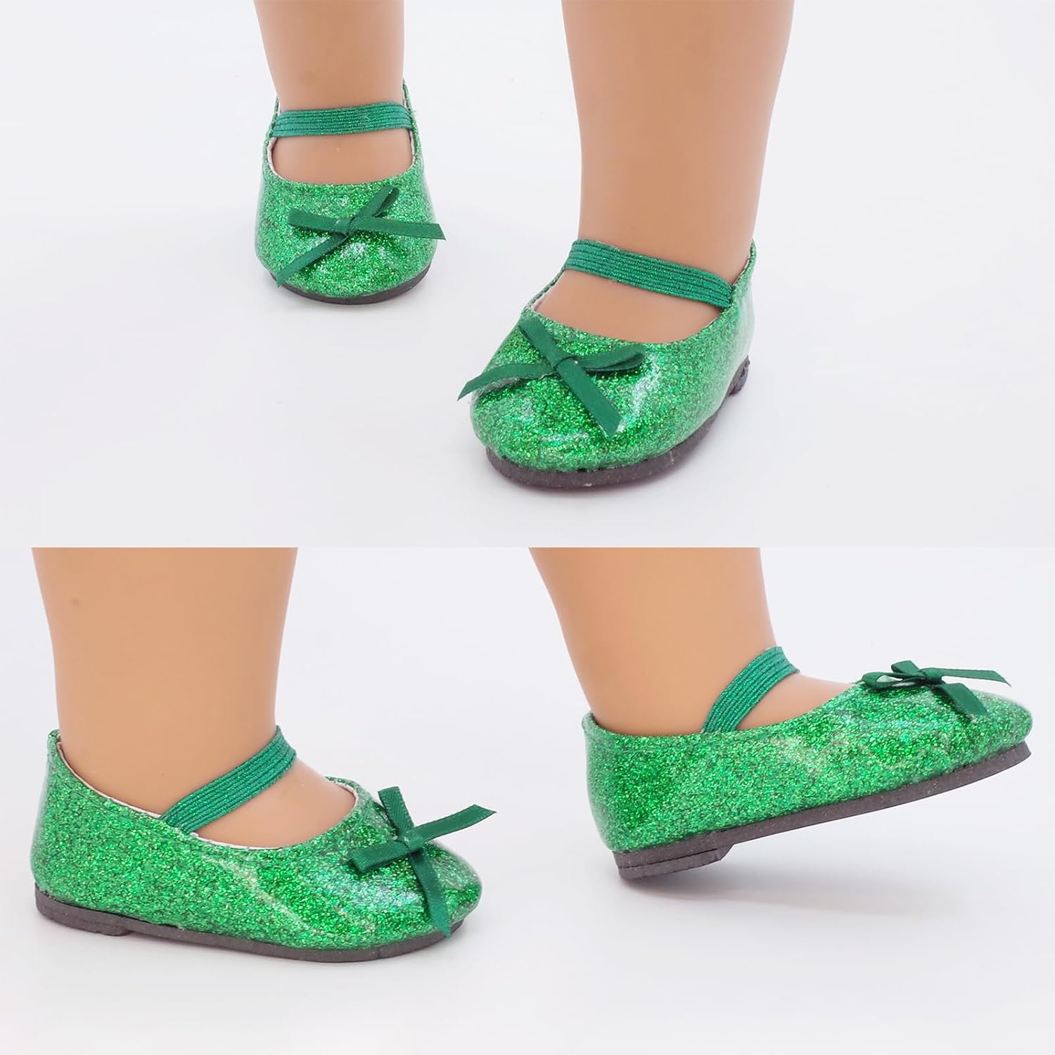 Etistta 7 Pairs of Glitter Doll Shoes Fits for 18 inch Doll Shoes American Dolls Sparkle Accessories - Image 7